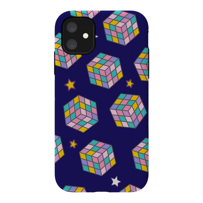 iPhone 11 StrongFit cube game pattern by MALLIKA
