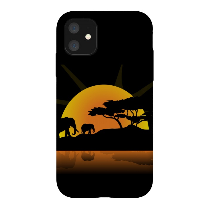 iPhone 11 StrongFit african sunset by haroulita