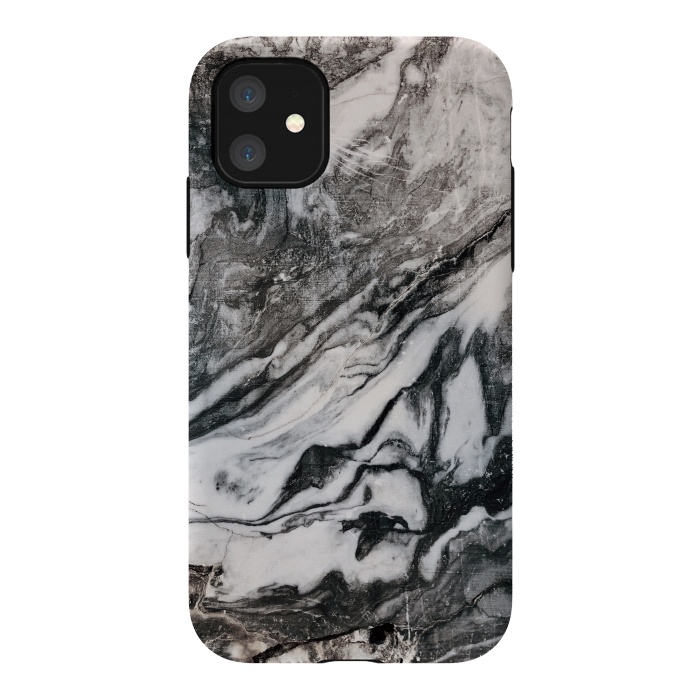 iPhone 11 StrongFit White and black Marble by Winston