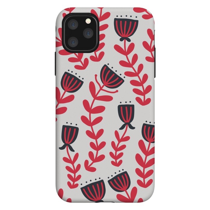 iPhone 11 Pro Max StrongFit Red flowers by Winston