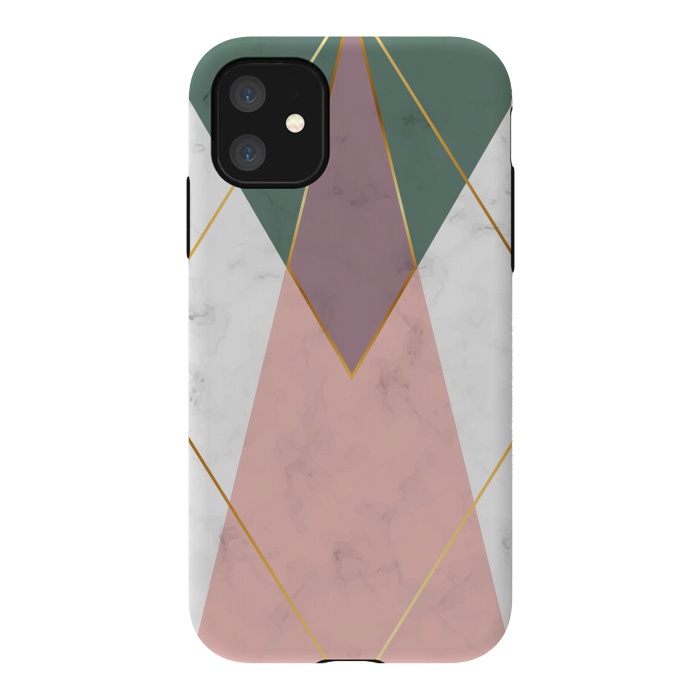 iPhone 11 StrongFit Fashion Marble Design with golden lines by ArtsCase