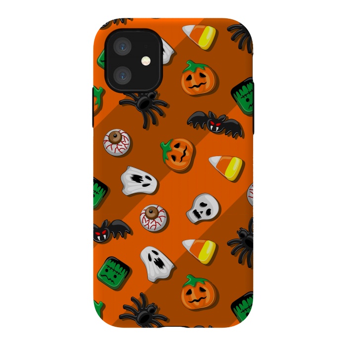 iPhone 11 StrongFit Halloween Spooky Candies Party by BluedarkArt