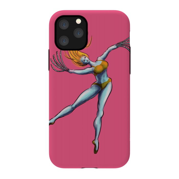 iPhone 11 Pro StrongFit Weird Dancer Girl With Saw Hands by Boriana Giormova