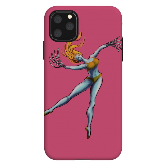 iPhone 11 Pro Max StrongFit Weird Dancer Girl With Saw Hands by Boriana Giormova