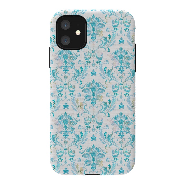 iPhone 11 StrongFit Demure Damask by gingerlique