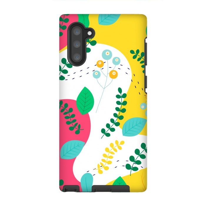 Galaxy Note 10 StrongFit ABSTRACT FLORAL PATTERN 3  by MALLIKA