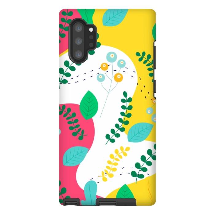 Galaxy Note 10 plus StrongFit ABSTRACT FLORAL PATTERN 3  by MALLIKA