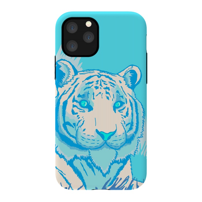 iPhone 11 Pro StrongFit The blue tiger by Steve Wade (Swade)