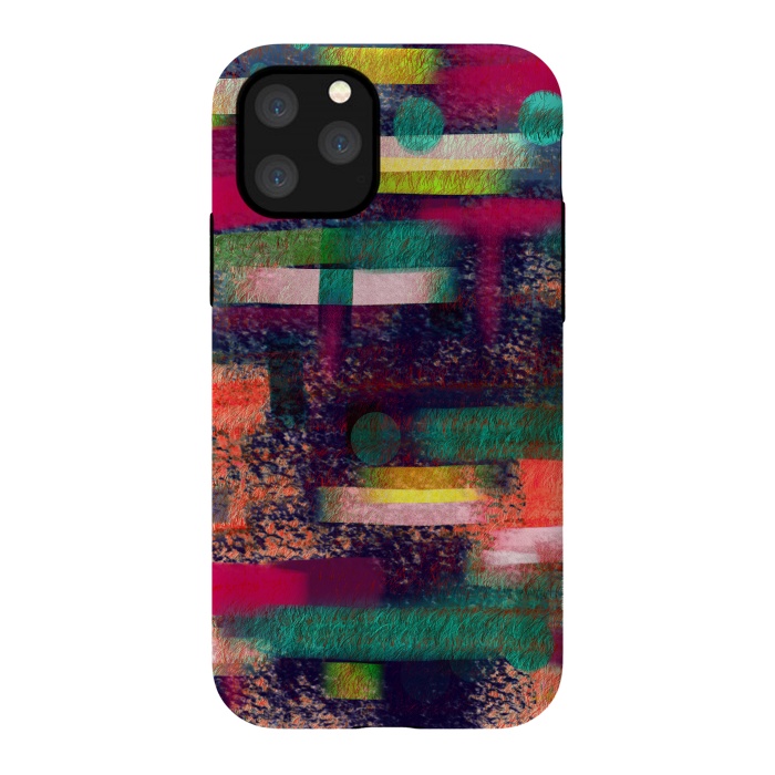 iPhone 11 Pro StrongFit Abstract art colourful design multicolor by Josie