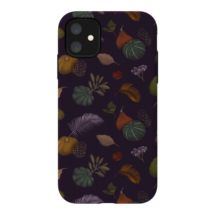 iPhone 11 StrongFit Fall Pumpkins by Tishya Oedit