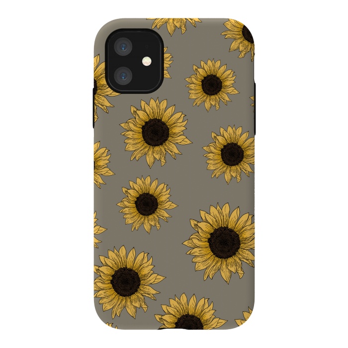 iPhone 11 StrongFit Sunflowers by Jms