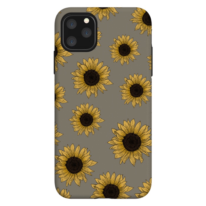 iPhone 11 Pro Max StrongFit Sunflowers by Jms