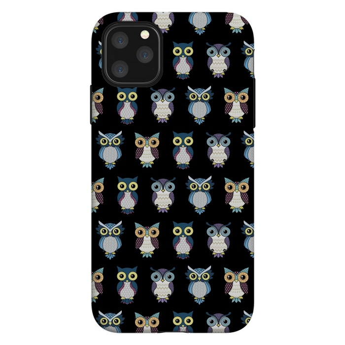 iPhone 11 Pro Max StrongFit Owls pattern by Laura Nagel