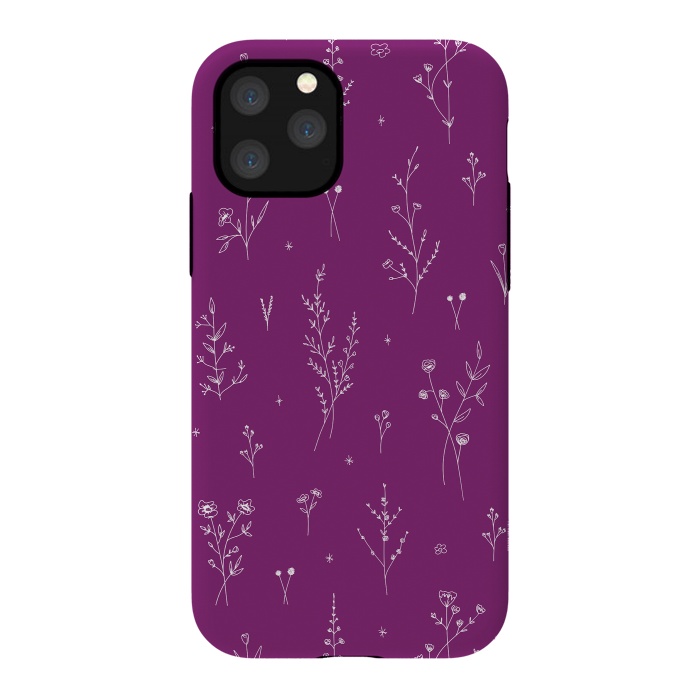 iPhone 11 Pro StrongFit Magic Wine Wildflowers by Anis Illustration