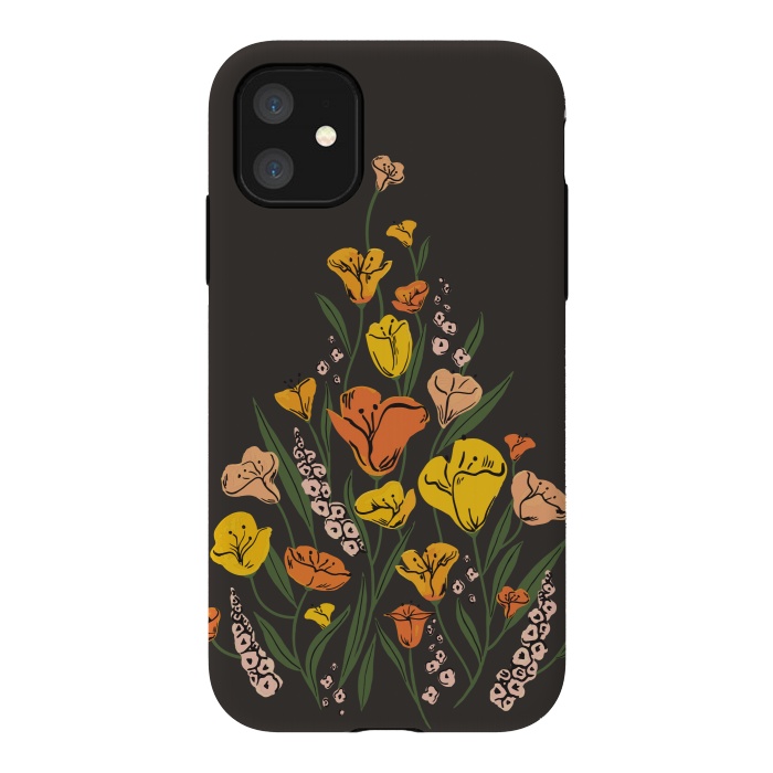 iPhone 11 StrongFit Wild Poppies by Melissa Lee