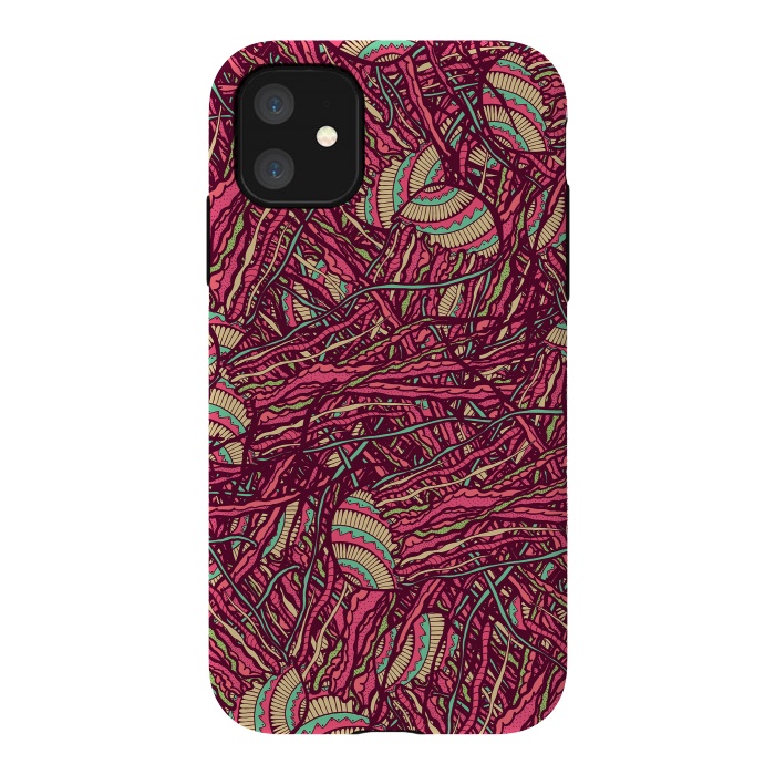 iPhone 11 StrongFit Jellyfish jungle by Steve Wade (Swade)