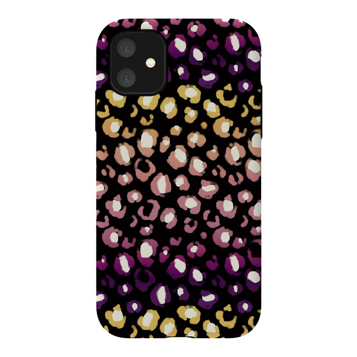 iPhone 11 StrongFit Gradient graphic leopard print by Oana 