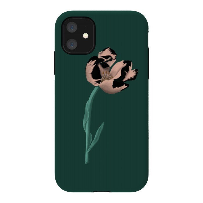 iPhone 11 StrongFit Tulip Flower by Tishya Oedit