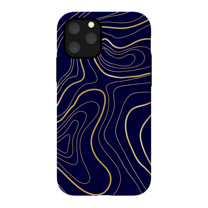 iPhone 11 Pro StrongFit golden abstract lines by MALLIKA