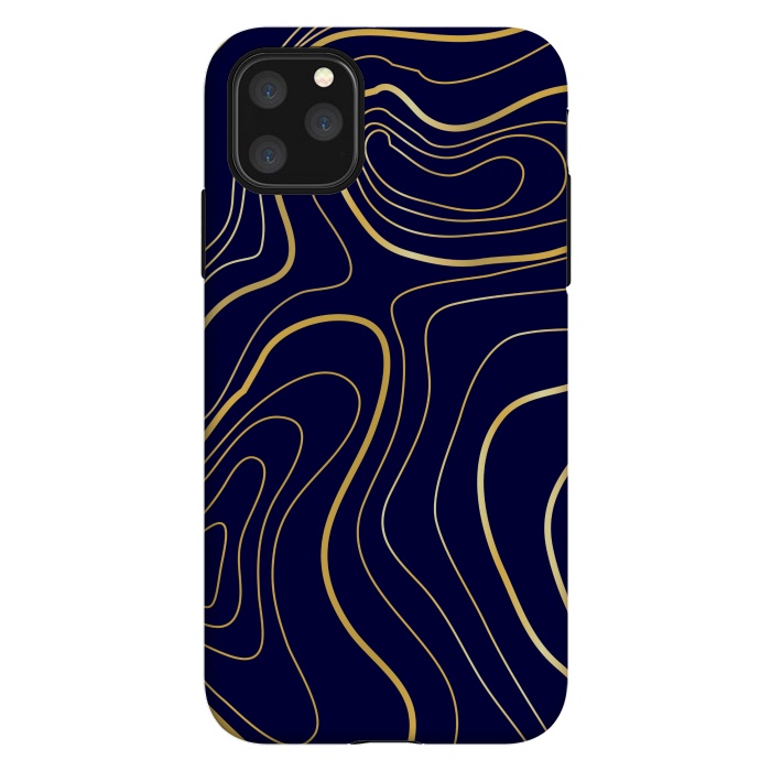 iPhone 11 Pro Max StrongFit golden abstract lines by MALLIKA