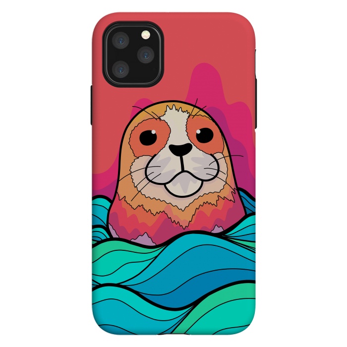 iPhone 11 Pro Max StrongFit The happy seal by Steve Wade (Swade)