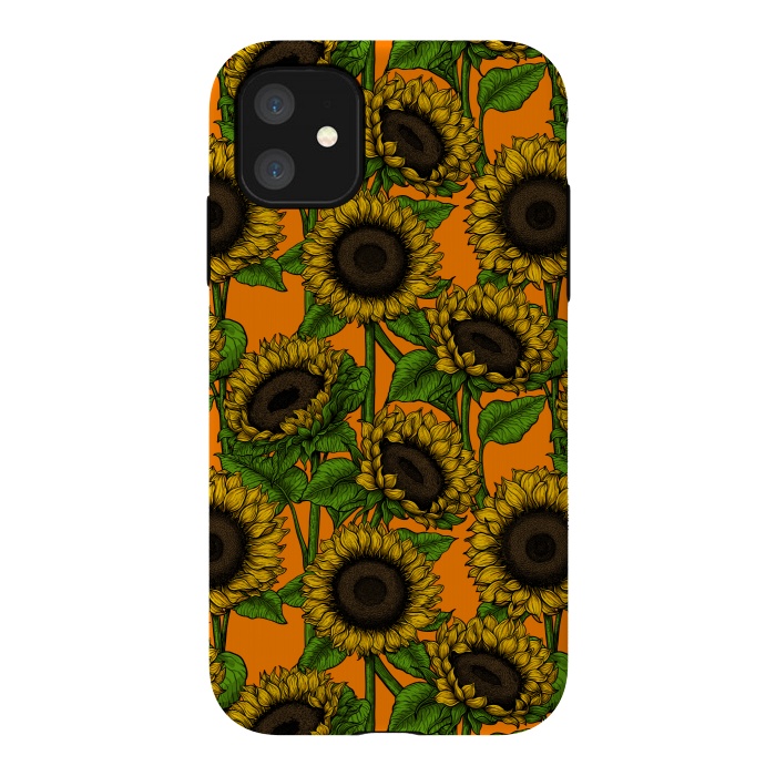 iPhone 11 StrongFit Sunflowers by Katerina Kirilova