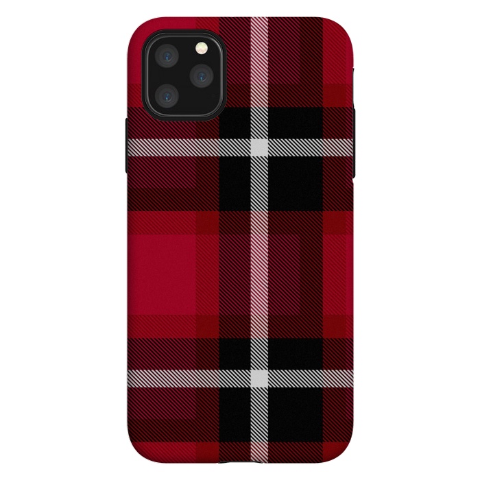 iPhone 11 Pro Max StrongFit Red Scottish Plaid by TMSarts