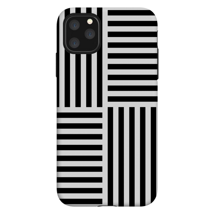 iPhone 11 Pro Max StrongFit Geo Black Stripes by TMSarts