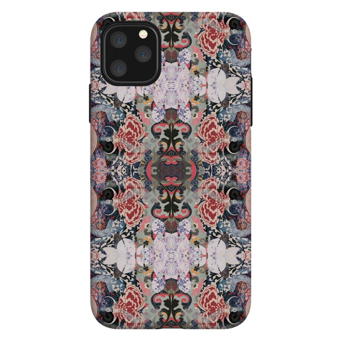 iPhone 11 Pro Max StrongFit Japanese inspired floral mandala pattern by Oana 