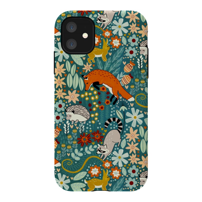 iPhone 11 StrongFit Textured Woodland Pattern  by Tigatiga