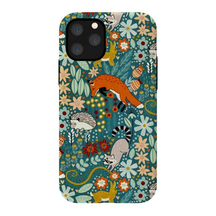 iPhone 11 Pro StrongFit Textured Woodland Pattern  by Tigatiga