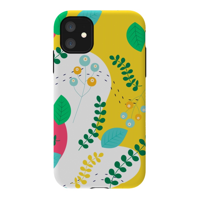iPhone 11 StrongFit ABSTRACT FLORAL PATTERN 3  by MALLIKA