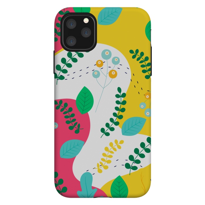 iPhone 11 Pro Max StrongFit ABSTRACT FLORAL PATTERN 3  by MALLIKA