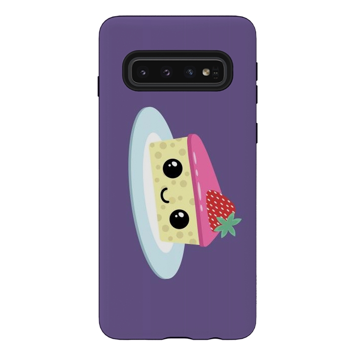 Galaxy S10 StrongFit Cute cheesecake by Laura Nagel