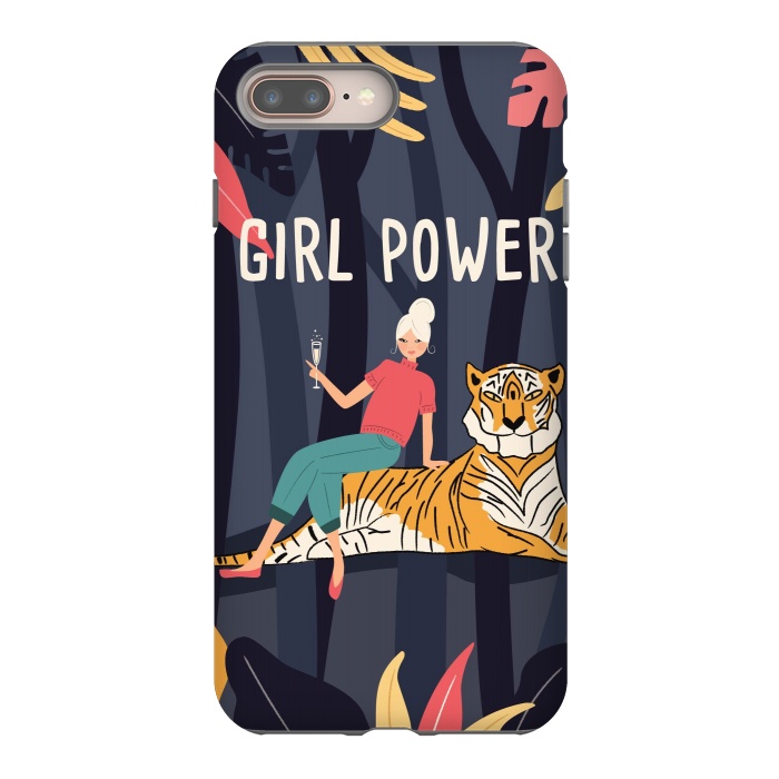 iPhone 7 plus StrongFit Girl Power - Woman and Tiger by Jelena Obradovic