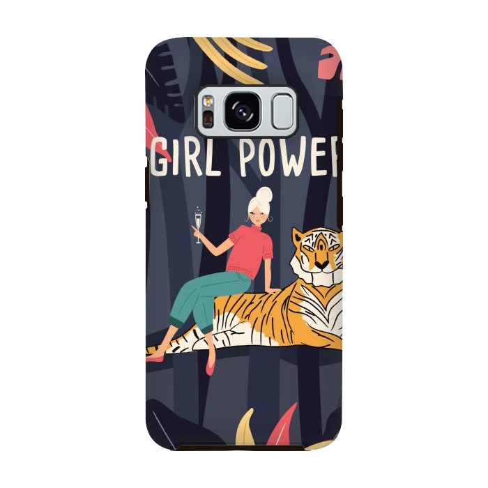Galaxy S8 StrongFit Girl Power - Woman and Tiger by Jelena Obradovic