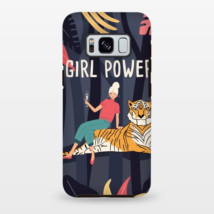 Galaxy S8 plus StrongFit Girl Power - Woman and Tiger by Jelena Obradovic