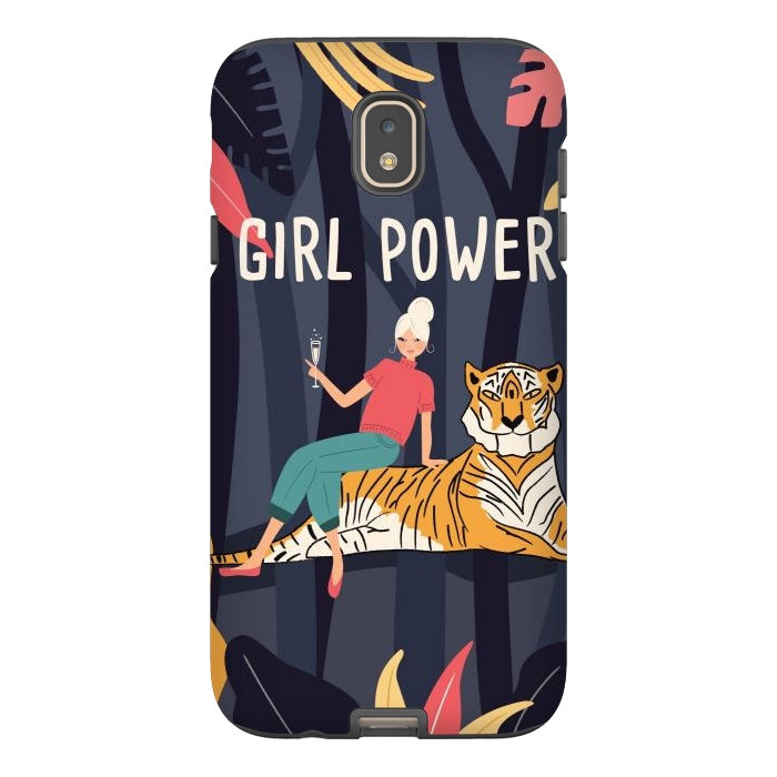 Galaxy J7 StrongFit Girl Power - Woman and Tiger by Jelena Obradovic