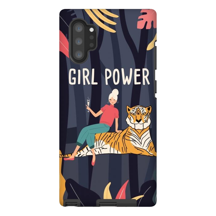 Galaxy Note 10 plus StrongFit Girl Power - Woman and Tiger by Jelena Obradovic