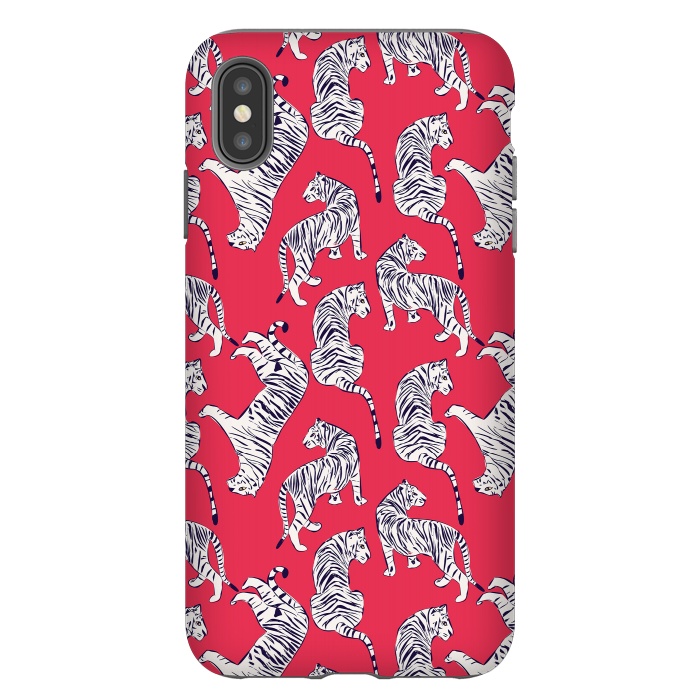 iPhone Xs Max StrongFit Tiger Pattern, 004 by Jelena Obradovic