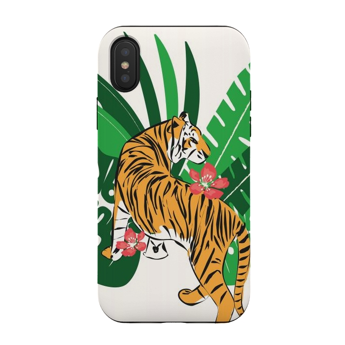 iPhone Xs / X StrongFit Tiger 010 by Jelena Obradovic