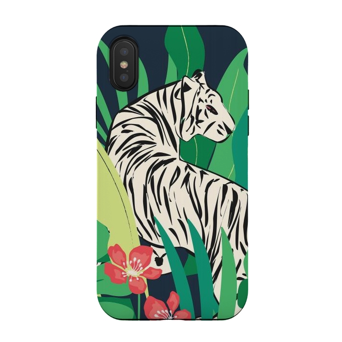 iPhone Xs / X StrongFit Tiger 013 by Jelena Obradovic
