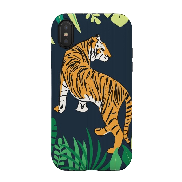 iPhone Xs / X StrongFit Tiger 015 by Jelena Obradovic