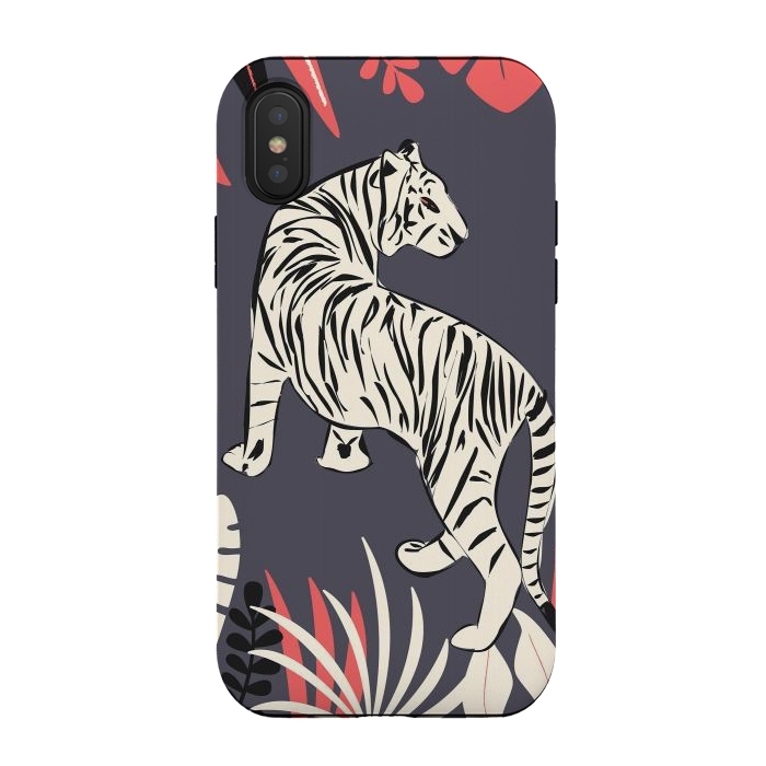 iPhone Xs / X StrongFit Tiger 017 by Jelena Obradovic