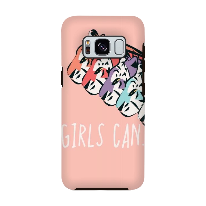 Galaxy S8 StrongFit Girls can, pink by Jelena Obradovic