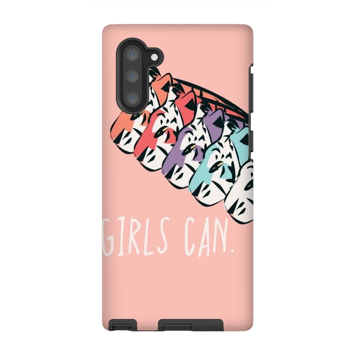 Galaxy Note 10 StrongFit Girls can, pink by Jelena Obradovic