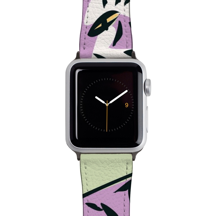 Watch 42mm / 44mm Strap PU leather Yes, you can! Green by Jelena Obradovic