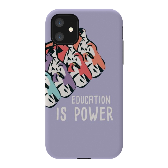 iPhone 11 StrongFit Education is power, tigers by Jelena Obradovic
