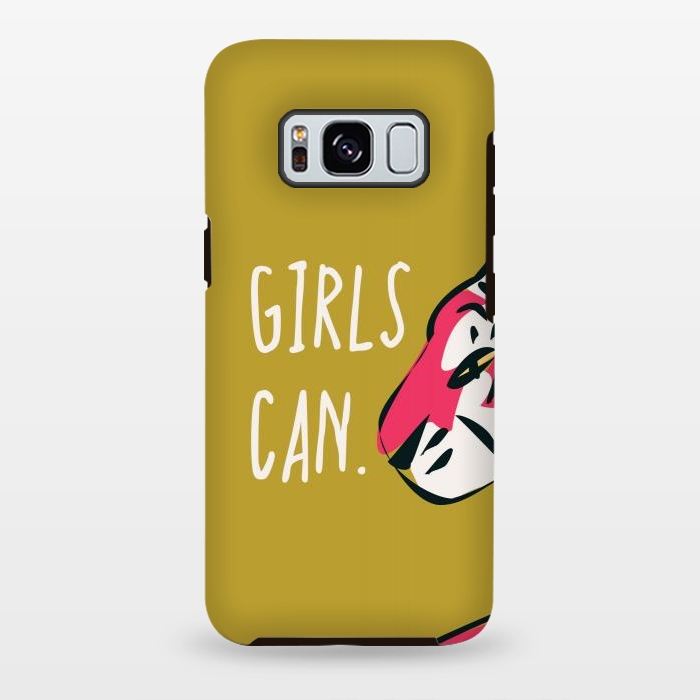 Galaxy S8 plus StrongFit Girls can, mustard by Jelena Obradovic
