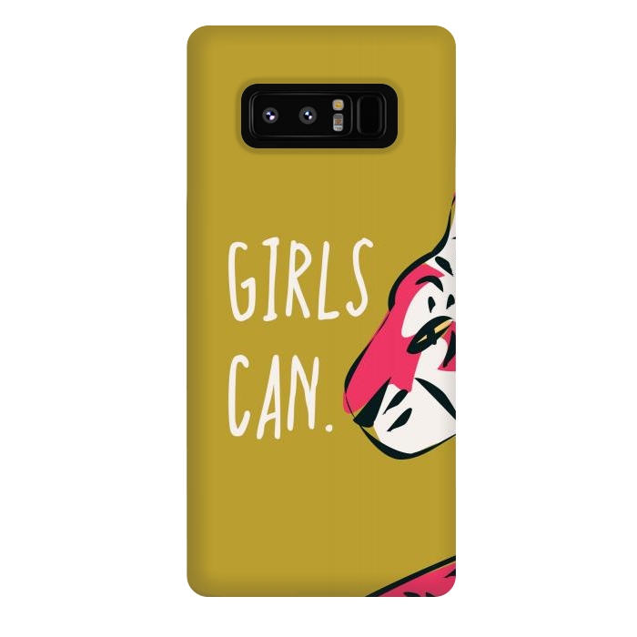 Galaxy Note 8 StrongFit Girls can, mustard by Jelena Obradovic